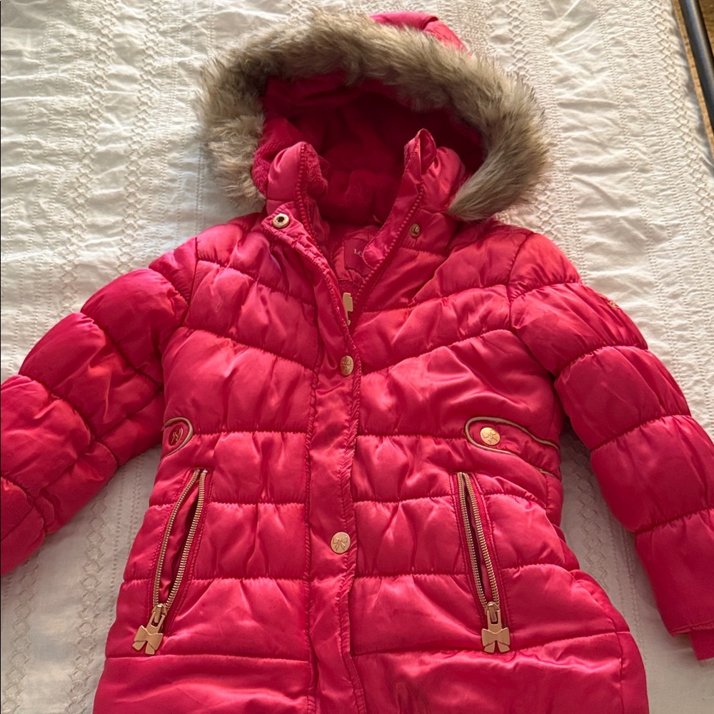 London Fog Bright Pink Puffer Outerwear
